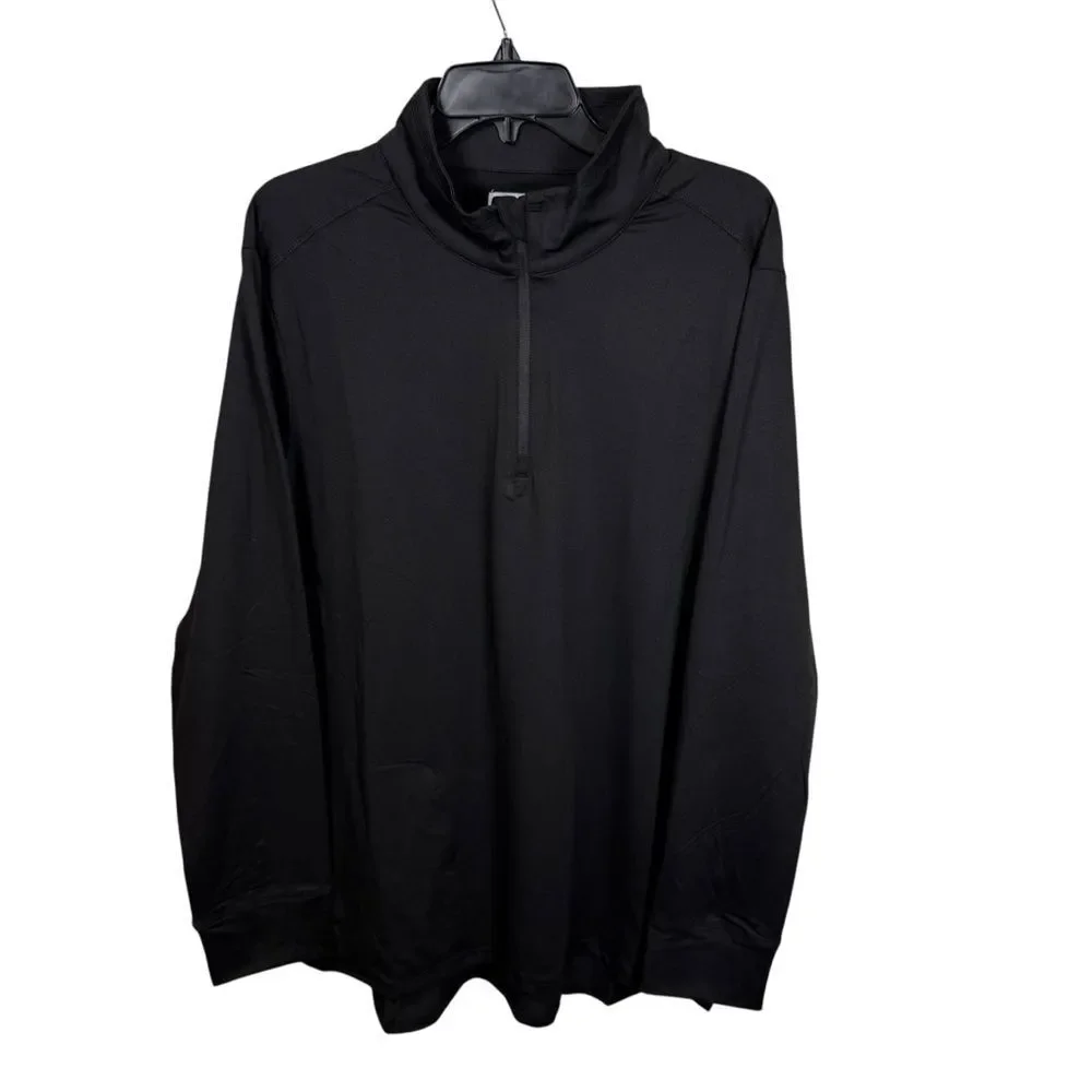 NWT Unisex feat Classic Black Quarter-Zip Pullover Size XL